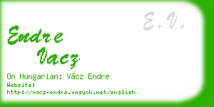 endre vacz business card