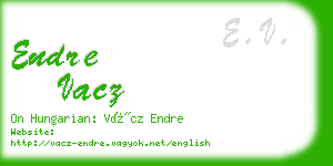 endre vacz business card